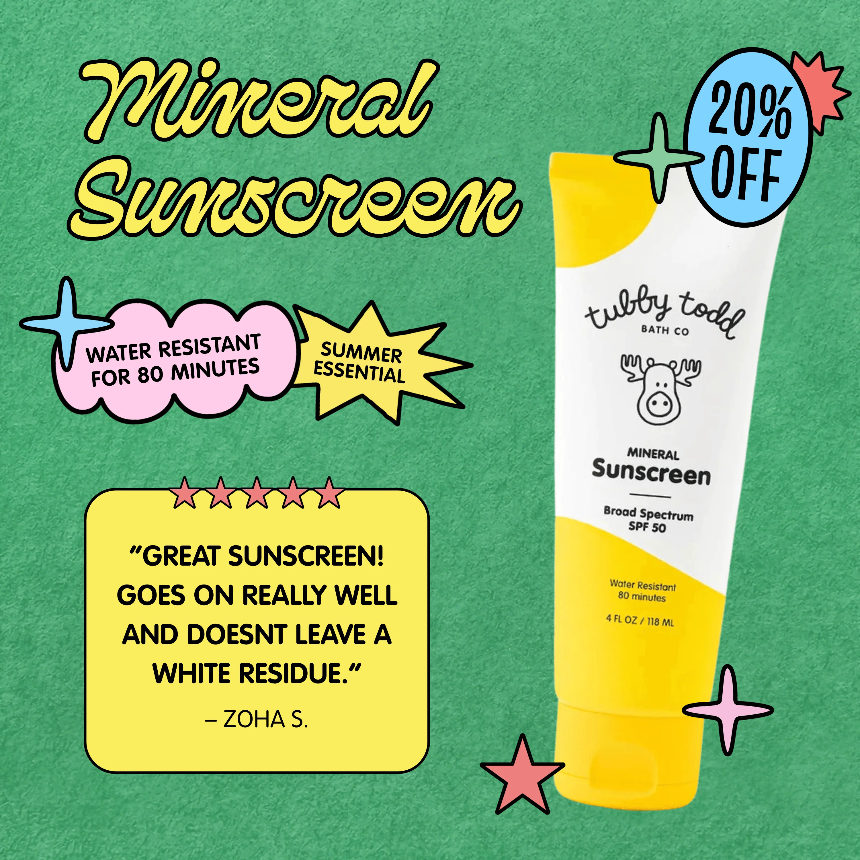 Mineral Sunscreen SPF 50 | 4oz